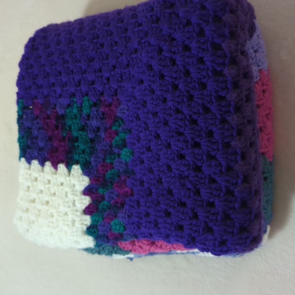 Cozy Multicolor Crochet Throw Blanket - Picture 6 of 6